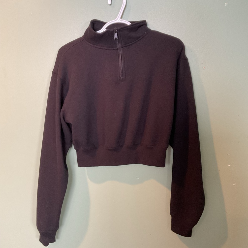 Ardene Cropped Half Zip Sweater